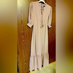 Lulus Sweet Inspiration Mauve Pink Ruffled Maxi Dress in XS, NWOT